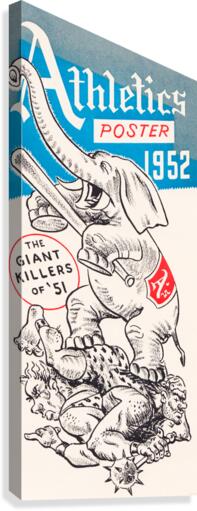 1952 Philadelphia Athletics Baseball Poster Canvas Print