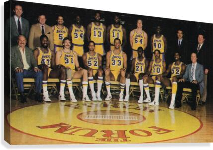 1982 Los Angeles Lakers Team Photo Poster Canvas Print