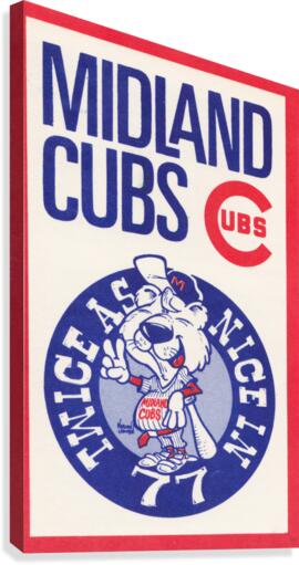 1977 Midland Cubs Norman Johnson Art Poster Canvas Print