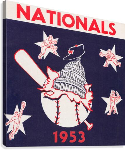 1953 Washington Nationals Art Canvas Print