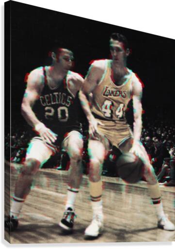1970 Jerry West Glitch Art  Canvas Print