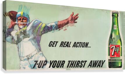 1966 7 Up Football Ad Canvas Print