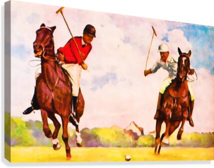 1933 Vintage Polo Art Canvas Print