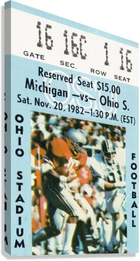 1982 Ohio State vs. Michigan Football Ticket Canvas Canvas Print