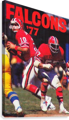 1977 Atlanta Falcons Retro Football Poster Canvas Print