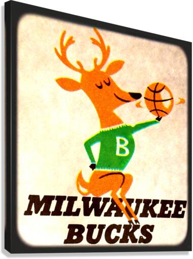 1972 Milwaukee Bucks Viewfinder Slide Basketball Art Canvas Print