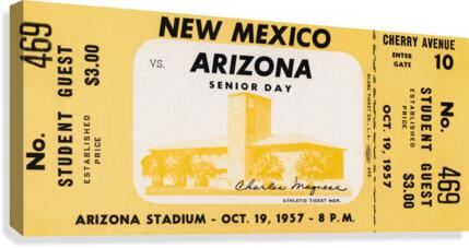 1957 Arizona Wildcats vs. New Mexico Lobos Canvas Print