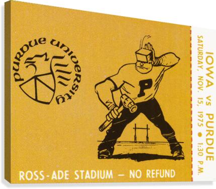 1975 Purdue Boilermakers vs. Iowa Hawkeyes | Row 1  Canvas Print