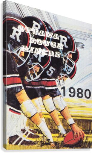 1980 Ottawa Rough Riders Football Art Canvas Print
