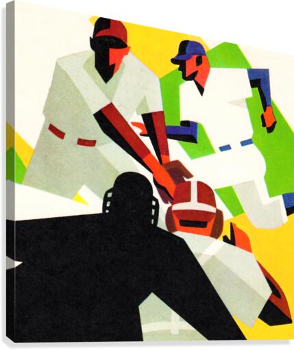 1963 Vintage Baseball Art  Canvas Print