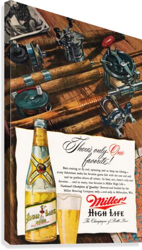 1951 Miller Beer Advertisement Art Canvas Print