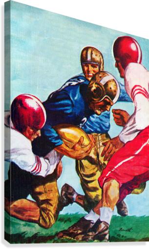 1946 Gridiron Action Football Art  Canvas Print