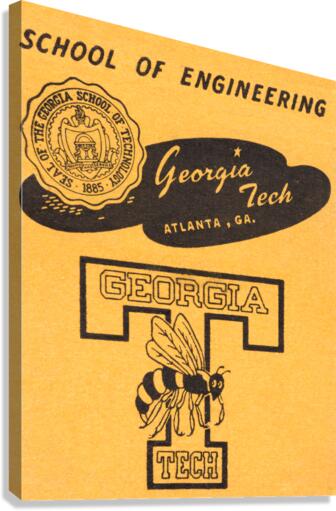 Vintage Georgia Tech Art  Canvas Print