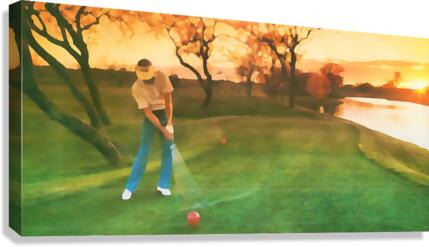 1987 Golf Watercolor Art Canvas Print