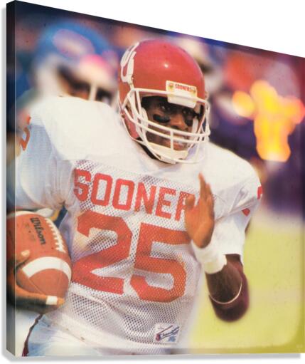 1987 Oklahoma Football Anthony Stafford Art Canvas Print