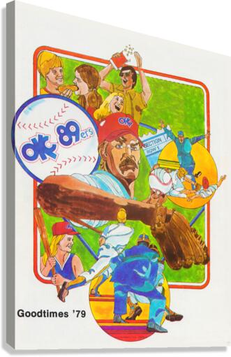 1979 Oklahoma City 89ers Retro Baseball Poster Canvas Print