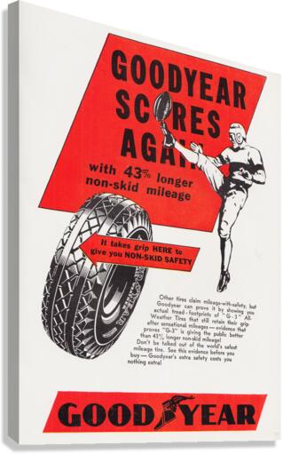 1935 Goodyear Football Advertisement Canvas Print