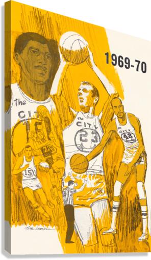 1969 San Francisco Warriors Art by Nick Leaskou Canvas Print