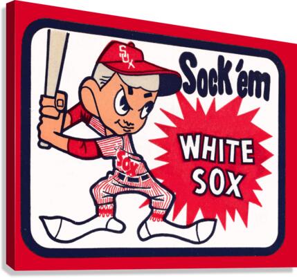 1978 Sock Em White Sox Art Metal Sign Canvas Print