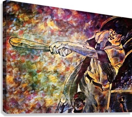 Abstract Baseball Painting Canvas Print