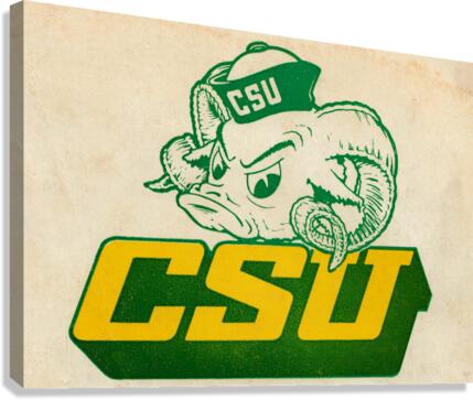1965 Colorado State Rams Art Canvas Print