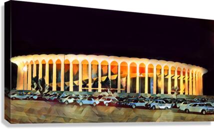 The Forum LA Lakers Home Arena Vintage Art Canvas Print