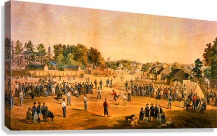 1863 Baseball Art Canvas Print