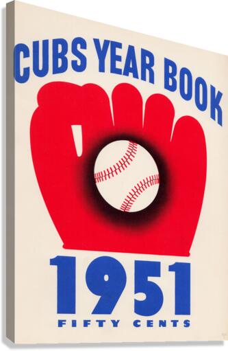 1951 Chicago Cubs Yearbook Art Canvas Print