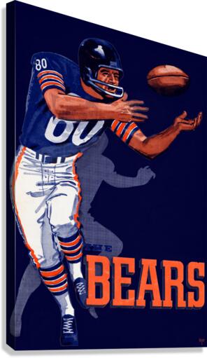 1962 Chicago Bears Retro Remix Art Canvas Print