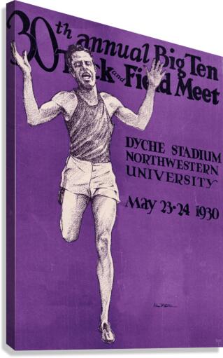 1930 Big Ten Track Meet Art Canvas Print