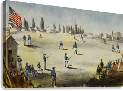 1860 Baseball Art Rochester New York Canvas Print