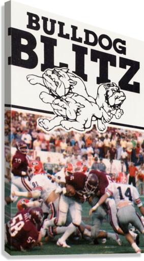 1983 Mississippi State Bulldogs Retro Football Poster Canvas Print