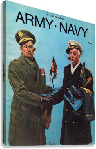 1973 Army vs. Navy Football Program Cover Canvas Canvas Print