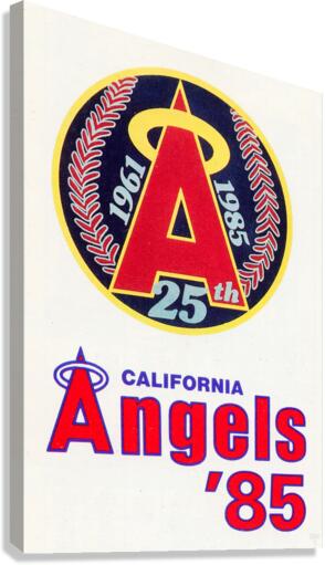 1985 California Angels Retro Poster Canvas Print