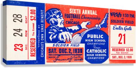 1939 Chicago Public vs. Catholic Schools Championship Canvas Print