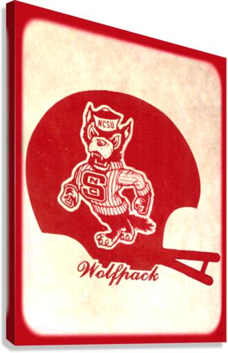 1979 North Carolina State Football Helmet Art Canvas Print