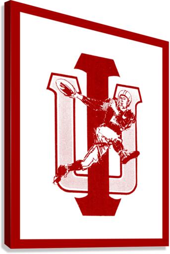 1969 Indiana IU Football Player Art Canvas Print