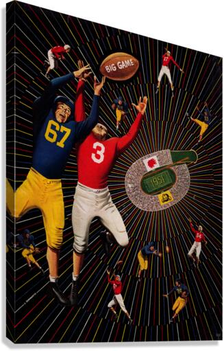 1951 Cal vs. Stanford Football Program Cover Art Canvas Print