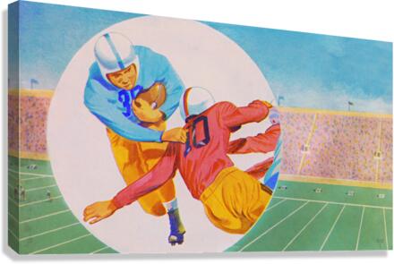 1952 Football Remix Art Canvas Print