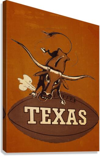 1957 Texas Longhorns Remix Art Canvas Print