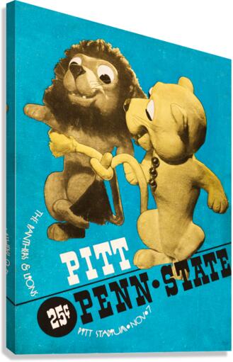1936 Pitt vs. Penn State Football Cover Art Canvas Print
