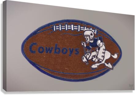 Vintage Sixties Cowboys Football Art Canvas Print