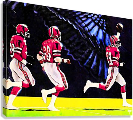 1980 Atlanta Falcons Remix Art Canvas Print
