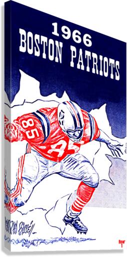 1966 Boston Patriots Art Canvas Print