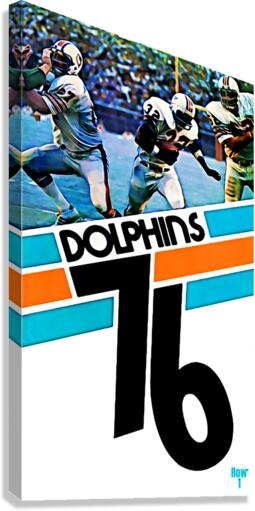 1976 Miami Dolphins Retro Remix Canvas Print