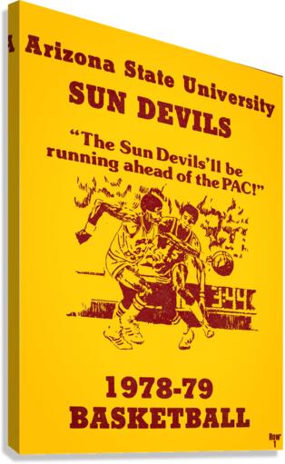 1978 arizona state sun devils basketball art Canvas Print