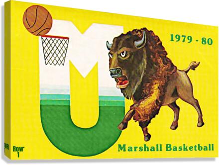 1979 Marshall Thundering Herd Basketball Art Canvas Print
