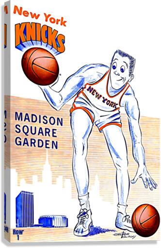 Vintage Knicks Basketball Art by Row One Brand Wall Art