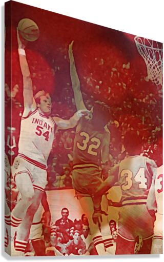 1977 Indiana Basketball Kent Benson Art Canvas Print