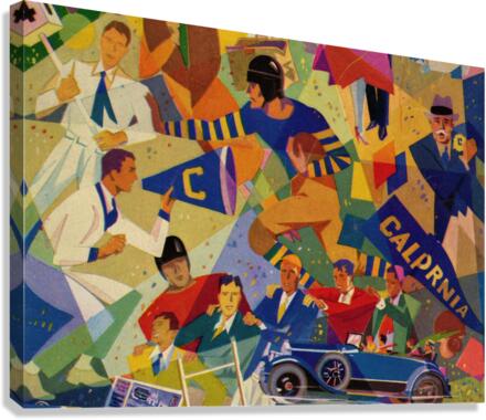 1928 California Bears Football Art  Canvas Print